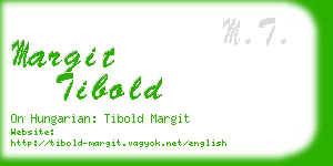 margit tibold business card